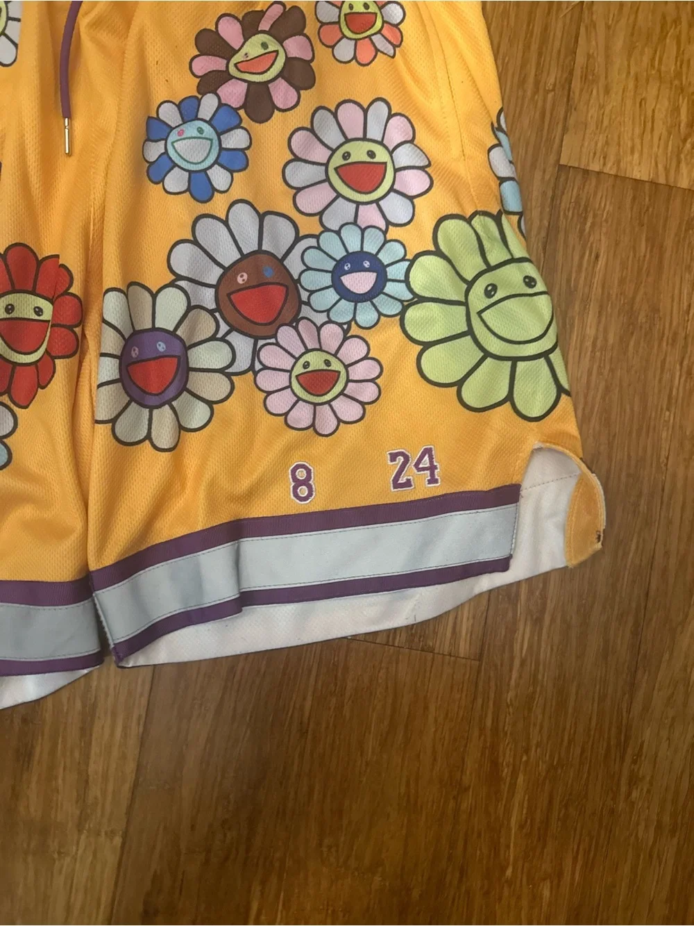 Yellow Floral Graphic Men’s Athletic Shorts
